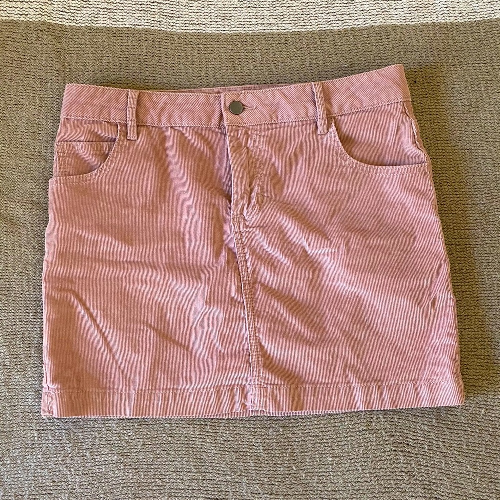 Mauve corduroy skirt
